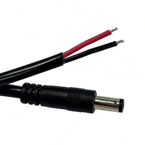 Connecteur mâle DC5525 5,5*2,5 mm, câble d'alimentation DC 12V 24V pour CCTV, 20 cm, 22AWG - Product Image 1