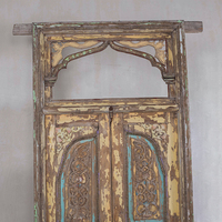 Puertas Dobles Chinas Rústicas Antiguas Talladas a Mano en Madera Maciza TAILAI de Alta Calidad, Diseño Tradicional, Duraderas, para Hotel o Apartamento