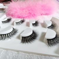 Bande de faux cils 3D, cils végétaliens en soie sans cruauté, boîte d'emballage personnalisée, cils en bande, vente en gros