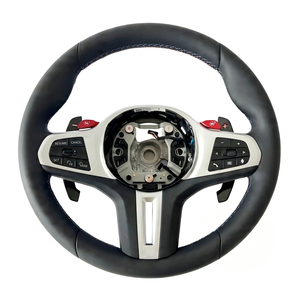 Volante de Cuero con Fibra de Carbono para Modelos <span class=keywords><strong>BMW</strong></span> G20 G38 128 240 320 525 530 540 640 730 740 SUPRA - Product Image 1