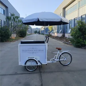 Tricycle de crème glacée mobile pour chariot/vélo/camion de nourriture d'affaires de rue