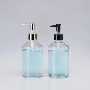500ml clear hand wash liquid soap empty shower gel bottles with pump