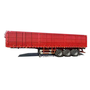 Kotak tipe Van kering transportasi kargo 2023 Cina Semi Trailer 60 ton 40ft Opan Wing Van kotak Semi Trailer tirai truk