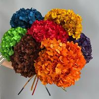 Fabrieksgroothandel decoratieve gedroogde en geconserveerde grote blad hortensia's, eeuwige blauwe hortensia bloemen voor Kerstmis en Valentijnsdag