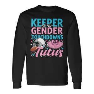 Camiseta de manga larga para revelación de género Touchdowns Or Tutus - Product Image 1