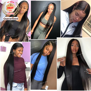 Pelucas de Cabello Humano Pre-decoloradas, Pre-cortadas, Lisas, Listas para Usar, con Nudos Pequeños, Sin Pegamento, Mejor Valoradas, para Mujeres Negras - Product Image 3