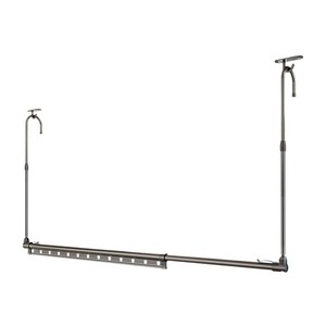 Séchoir à linge en alliage d'aluminium, rectangulaire, réglable, type crochet, pour balcons et fenêtres en baie, usage domestique - Product Image 1