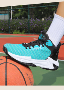 Nuovi arrivi High Top maglia di alta qualità traspirante ultime scarpe sportive maschili Sneakers <span class=keywords><strong>basket</strong></span> da uomo scarpe sportive usate per uomo - Product Image 6