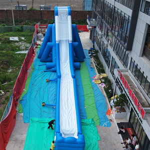 Blue Commercial <b>Inflatable</b> <b>Water</b> <b>Slide</b> - Long Single Lane With Splash Zone for Events & Summer Fun <b>Inflatable</b> <b>Water</b> <b>Slide</b> Epic L - Product Image 3