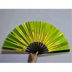 Abanicos de Mano Grandes de PVC con Diseño Holográfico Iridiscente y Reflectante, Ideales para Festivales, Bodas, Fiestas, Bailes y como Regalo - Product Image 4