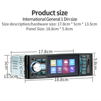 Lecteur MP5 universel pour voiture avec écran numérique 4 pouces 2DIN, autoradio stéréo pour FM USB TF, commande au volant, DSP, GPS, Mirror Link