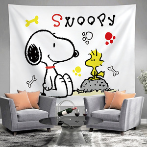 Personnalisé Haute Numérique Snoopy <span class=keywords><strong>Dessin</strong></span> Animé Décoration de <span class=keywords><strong>La</strong></span> <span class=keywords><strong>Maison</strong></span> Tenture Murale Tapisserie - Product Image 1
