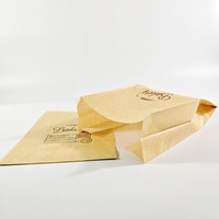 Gousset latérale personnalisée de qualité alimentaire, Logo biodégradable, sac en papier Kraft brun pour pain Alibaba