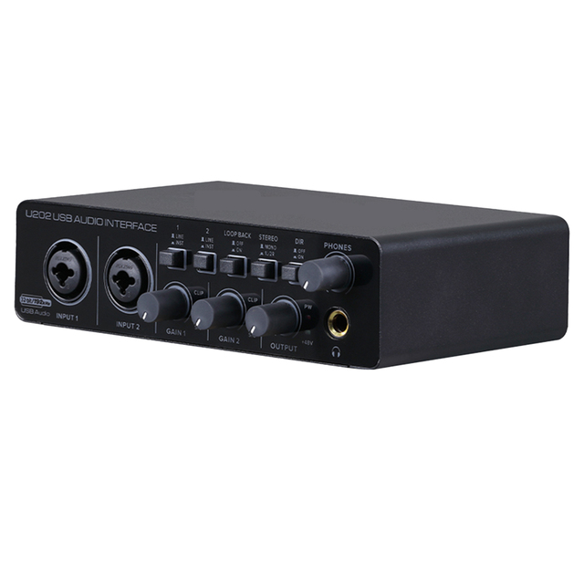 U202 Professional Studio Audio Interface with Adjustable Voice & Multiple Electronic Sounds Wired Communication