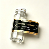 Étiquettes autocollantes personnalisées pour petits flacons de peptides de 5 ml, 10 ml, 20 ml, 30 ml avec logo de marque, en vinyle, imperméables, impression dorée à chaud