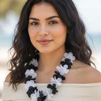 Vente en gros d'usine, guirlande de fête personnalisée en tissu polyester hawaïen, faite à la main, colorée, ensemble aléatoire, décoration de guirlande
