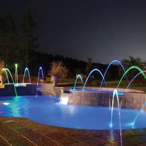 Boquilla de Chorro Laminar para Fuente, Luces DMX, Luces LED de Colores, Chorros de <span class=keywords><strong>Agua</strong></span> de Flujo Laminar, Chorros Saltarines para Piscina - Product Image 1