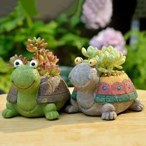 Yinrogogo — <span class=keywords><strong>pot</strong></span> à fleurs succulentes en résine colorée de haute qualité, motif tortue d'oiseau, pour décoration de maison, nouvelle collection - Product Image 1