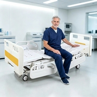 Lit médical manuel en acier pour patient avec dossier réglable et fonctions multifonctions pour clinique et hôpital Lisen MX-A4