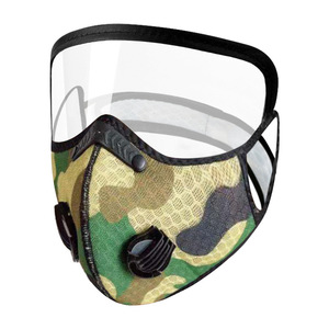 <span class=keywords><strong>Masque</strong></span> de ski demi-visage en polyester pour cyclisme et entraînement, avec filtre à charbon actif, en tissu maillé, coupe-vent et respirant pour activités de plein air - Product Image 4