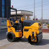 Mini-compacteur vibrant à double tambour FYL-900T 2 tonnes, moteur Kubota, pompe SAUER 25 CV, faible coût d'entretien, roulement et moteur
