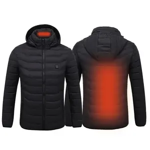 usb zone electric heated warm vest usb winter ski heated vest warmer jacket Winter Down Jacket Long Sleeve heated clothing