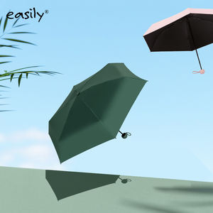 Mini-parapluie de poche 5 pliants bon marché en gros avec protection solaire à commande manuelle et étui EVA pour cadeaux - Product Image 6