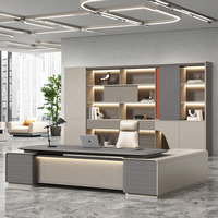 Bureau de direction de luxe, bureau de direction haut de gamme pour PDG, mobilier de bureau administratif moderne, vente en gros directe d'usine