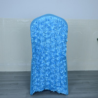 Housse de chaise extensible en polyester et spandex motif rose pour mariage, banquet, hôtel, fête, décoration de chaise de salle à manger, accessoires