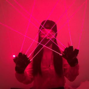 ถุงมือเลเซอร์สีแดง, อุปกรณ์ประกอบการเต้นด้วยแสงเลเซอร์ LED, ถุงมือแสงเลเซอร์สำหรับการแสดงบนเวทีสำหรับบาร์, ไนท์คลับ, การแสดงดีเจ - Product Image 3