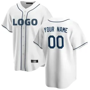 Custom baseball jersey name print sublimated polyester Cheap Baseball Jerseys Custom plain white Jersey Baseball