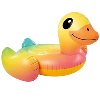 Bateau Canard Gonflable en Caoutchouc pour Enfants et Adultes, Jouet Flottant pour Piscines, Canard Flottant à Enfourcher, Bouée de Natation