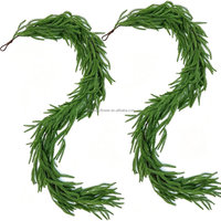 Guirlande artificielle de pin de Norfolk L795 en gros, fausse verdure suspendue pour cheminée de Noël, chemin de table, mariage
