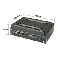 Harga bagus DC 9 ~ 36V mini pc Industri i3-N305 2 * COM 2 * LAN 6 * USB dual display i3-N305 tanpa kipas pc mini industri