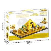 Ensemble de blocs de construction en plastique Grande Pyramide, jouet éducatif électronique, échelle 1:72, pour les 6 ans et plus, favorisant le développement
