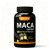 Capsules végétales naturelles OEM, compléments alimentaires à base de racine de maca, compléments nutritionnels pour hommes, vente directe d'usine