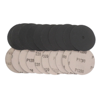 Disque abrasif circulaire en carbure de silicium noir de 4 pouces Disque abrasif étanche à crochet et boucle pour la finition du bois et du métal