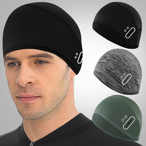 Casquette de cyclisme d'été en nylon et soie glacée pour hommes, respirante, avec doublure, pour sports de plein air, couleur unie - Product Image 1