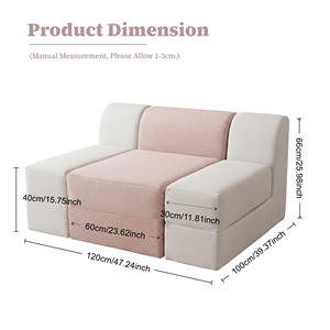 <span class=keywords><strong>Canapé</strong></span> modulaire en velours sans cadre avec logo personnalisé, emballé en rouleau, livré en boîte, <span class=keywords><strong>canapé</strong></span> sectionnel à expansion rapide pour studio - Product Image 6