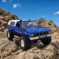 Voiture RC 4x4 tout-terrain, camionnette télécommandée, escalade, 2,4 GHz, LED, ABS + métal, 40 min, bleu, cadeau pour enfants et adultes