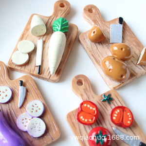100 pièces Mini résine Miniature légumes planche à découper dos plat Cabochon Scrapbook pour <span class=keywords><strong>maison</strong></span> de poupée <span class=keywords><strong>maison</strong></span> cuisine Fariry <span class=keywords><strong>jardin</strong></span> déco - Product Image 2