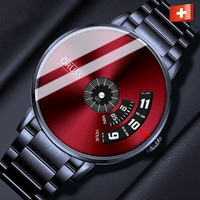 Montre homme authentique neuve, livraison directe, mouvement automatique, chronographe, 40 mm, design ciel étoilé, bracelet en acier