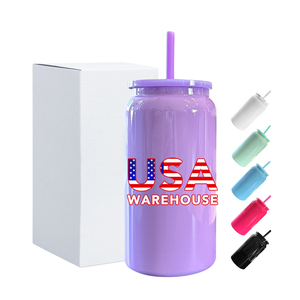 25 Pièces/Carton Gobelet <span class=keywords><strong>Isotherme</strong></span> en Acier Inoxydable de 16 oz, Peint par Pulvérisation Colorée et Personnalisable par Sublimation, pour Bière - Product Image 6