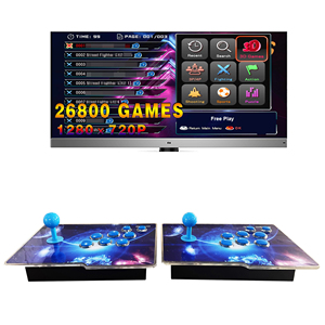 Nueva Consola <span class=keywords><strong>de</strong></span> Juegos Arcade Retro con Joystick Doble, 64GB, 29800 Juegos, Metálica y Acrílica, para Fiestas Familiares, Personalizable en Inglés - Product Image 1