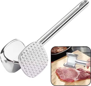 Venta caliente de alta calidad de doble cara para carne, mazo para carne, martillo para carne, pollo, bistec, cerdo, herramienta de cocina de aluminio para golpear la carne - Product Image 2