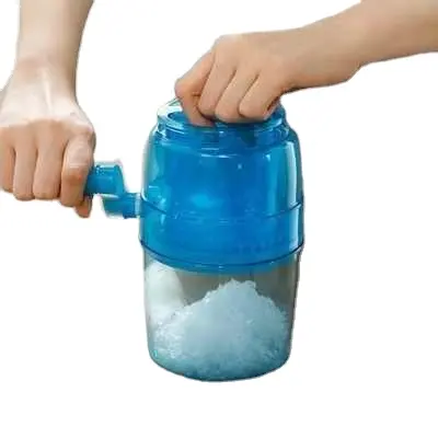 Maker Machine Kitchen Ice Machine 1.1L Portable Hand Crank Manual Ice Crusher Shaver Kids Shredding Snow Cone