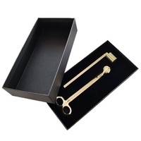 Ensemble d'accessoires pour bougies 3 en 1, coupe-mèche en métal, éteignoir, et outil pour tremper la mèche, coffret cadeau pour bougies d'aromathérapie