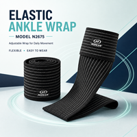 Attelle de cheville élastique NINJA, bandage de compression réglable, respirant, flexible, facile à porter pour le sport, la remise en forme et les mouvements quotidiens