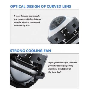 IDISON TI X5 <span class=keywords><strong>Mini</strong></span> luz de conducción Faro de haz Alto y Bajo Lente de <span class=keywords><strong>proyector</strong></span> bi-LED de doble color 6500K Temperatura de color Garantía de 2 años - Product Image 5