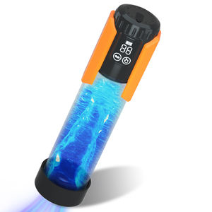 Wieder verwendbarer <span class=keywords><strong>Penis</strong></span> ärmel Mastur bator Transparente Textur Tunnel Tasche Muschi TPE Material Safeand Hygienic Relaxation Tool für Männer - Product Image 2